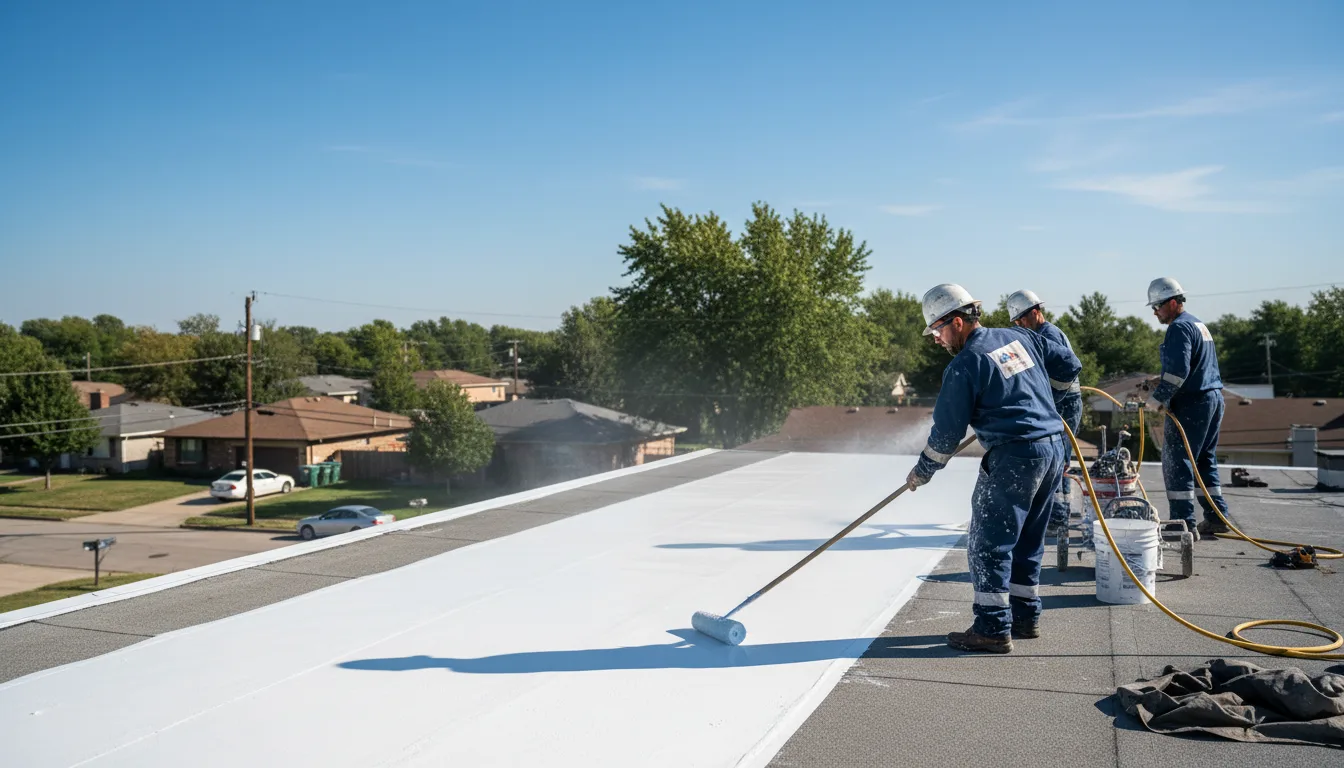 Commercial roof coating in Dahinda, IL near me